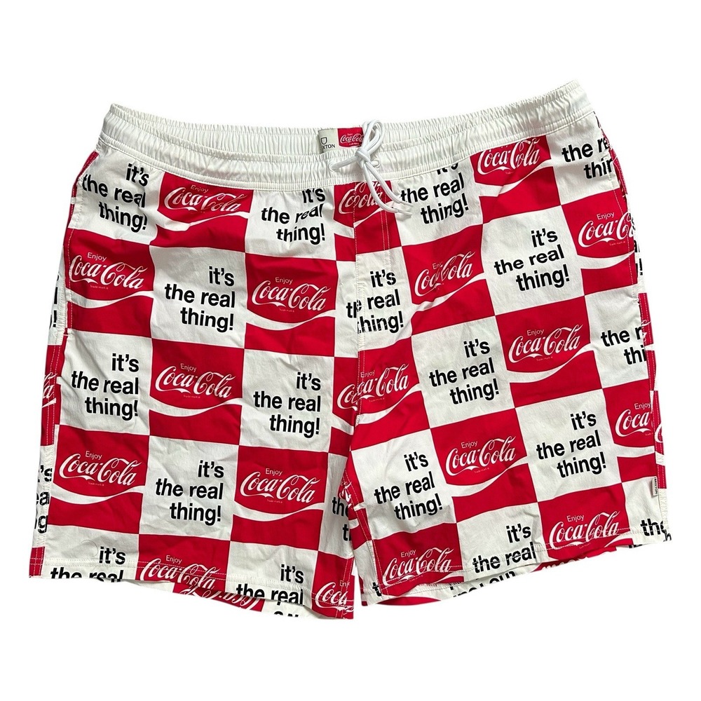 Brixton x Coca-Cola‎ Men's Voyage Red & White Board Shorts Size XXL